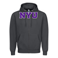 Smoke new york university nyu Zipper Hoodie - linhVisuals