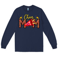 Navy cheer mom Long Sleeve Tee - CowhideDigitalArt