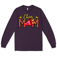 Plum cheer mom Long Sleeve Tee - CowhideDigitalArt