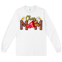 White cheer mom Long Sleeve Tee - CowhideDigitalArt