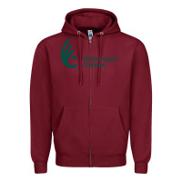 Burgundy wilmington college Zipper Hoodie - linhVisuals