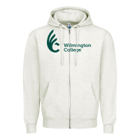 Oatmeal Heather wilmington college Zipper Hoodie - linhVisuals