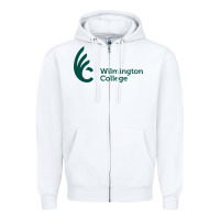White wilmington college Zipper Hoodie - linhVisuals