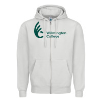 Dove Grey wilmington college Zipper Hoodie - linhVisuals