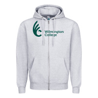 Heather Grey wilmington college Zipper Hoodie - linhVisuals