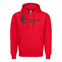 Red wilmington college Zipper Hoodie - linhVisuals