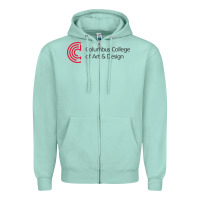 Seafoam columbus college of art and design Zipper Hoodie - linhVisuals