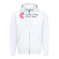 White columbus college of art and design Zipper Hoodie - linhVisuals