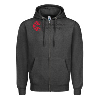 Charcoal Heather columbus college of art and design Zipper Hoodie - linhVisuals