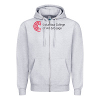 Heather Grey columbus college of art and design Zipper Hoodie - linhVisuals