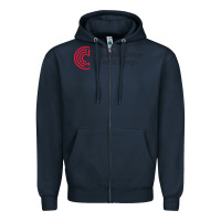 Navy columbus college of art and design Zipper Hoodie - linhVisuals