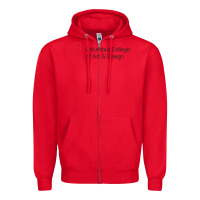 Red columbus college of art and design Zipper Hoodie - linhVisuals