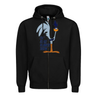 Black The Road Runner Show Zipper Hoodie - linhVisuals
