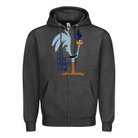 Charcoal Heather The Road Runner Show Zipper Hoodie - linhVisuals