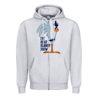 Heather Grey The Road Runner Show Zipper Hoodie - linhVisuals