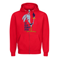 Red The Road Runner Show Zipper Hoodie - linhVisuals