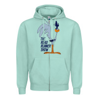 Seafoam The Road Runner Show Zipper Hoodie - linhVisuals