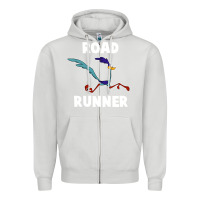Dove Grey Road Runner Beep Beep Zipper Hoodie - linhVisuals