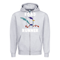 Heather Grey Road Runner Beep Beep Zipper Hoodie - linhVisuals