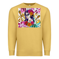 Antique Gold sugar skull girl Premium Sweatshirt - RanaPortraitStore