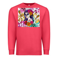 Cardinal sugar skull girl Premium Sweatshirt - RanaPortraitStore