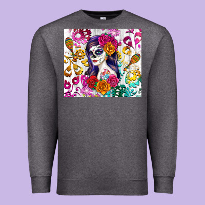 Sugar Skull Girl Premium Sweatshirt Designed By Ranaportraitstore
