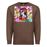 Chestnut sugar skull girl Premium Sweatshirt - RanaPortraitStore