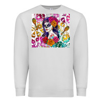 Dove Grey sugar skull girl Premium Sweatshirt - RanaPortraitStore