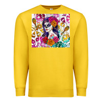 Lemon sugar skull girl Premium Sweatshirt - RanaPortraitStore