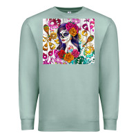 Seafoam sugar skull girl Premium Sweatshirt - RanaPortraitStore