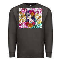Smoke sugar skull girl Premium Sweatshirt - RanaPortraitStore