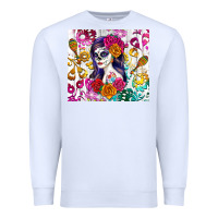 White sugar skull girl Premium Sweatshirt - RanaPortraitStore