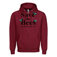 Burgundy save the bees   tyler the creator Zipper Hoodie - linhVisuals