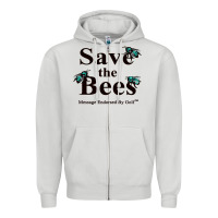 Dove Grey save the bees   tyler the creator Zipper Hoodie - linhVisuals