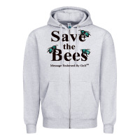 Heather Grey save the bees   tyler the creator Zipper Hoodie - linhVisuals