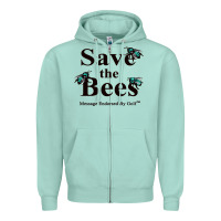 Seafoam save the bees   tyler the creator Zipper Hoodie - linhVisuals