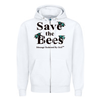 White save the bees   tyler the creator Zipper Hoodie - linhVisuals