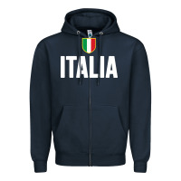 Navy italia soccer jersey Zipper Hoodie - linhVisuals