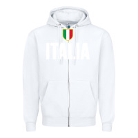 White italia soccer jersey Zipper Hoodie - linhVisuals
