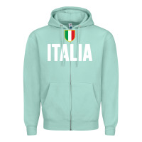Seafoam italia soccer jersey Zipper Hoodie - linhVisuals