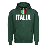 Sports Green italia soccer jersey Zipper Hoodie - linhVisuals