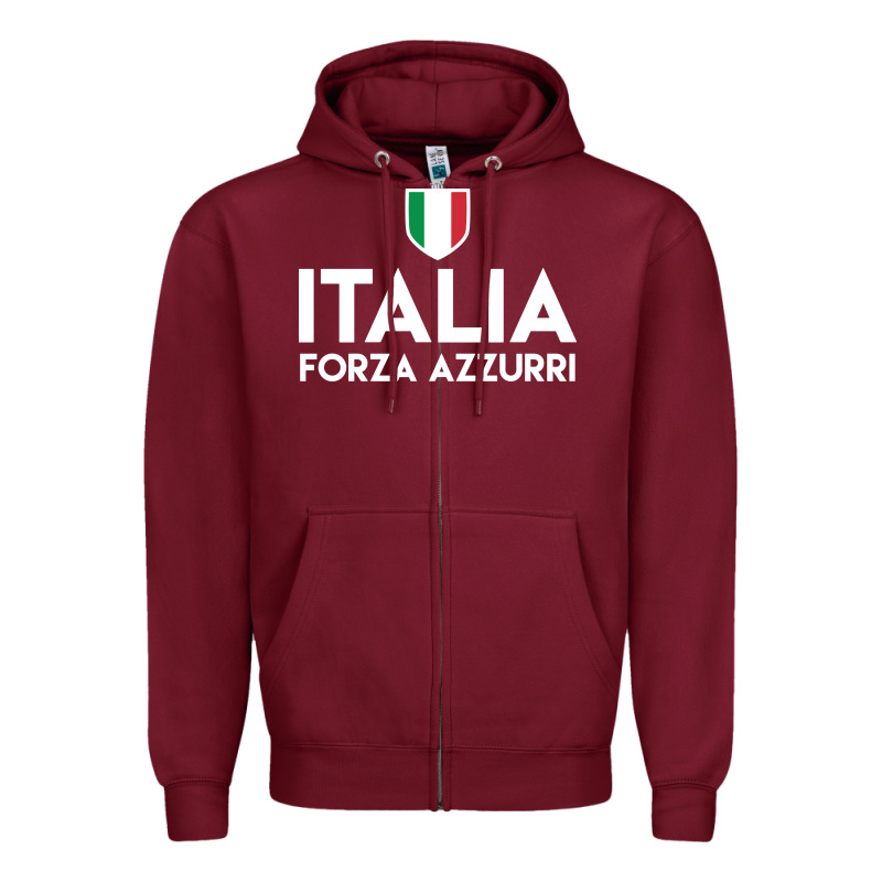 Italia Soccer Jersey Zipper Hoodie by linhVisuals | Teevron