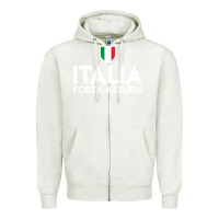 Oatmeal Heather italia soccer jersey Zipper Hoodie - linhVisuals
