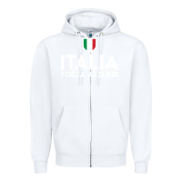 White italia soccer jersey Zipper Hoodie - linhVisuals