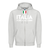 Dove Grey italia soccer jersey Zipper Hoodie - linhVisuals
