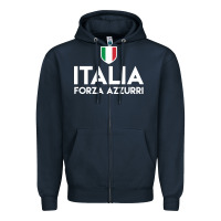 Navy italia soccer jersey Zipper Hoodie - linhVisuals