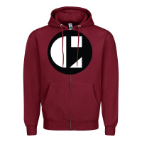Burgundy cornish college of the arts Zipper Hoodie - linhVisuals