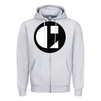 Heather Grey cornish college of the arts Zipper Hoodie - linhVisuals