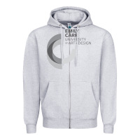 Heather Grey emily carr university of art and design Zipper Hoodie - linhVisuals