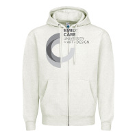 Oatmeal Heather emily carr university of art and design Zipper Hoodie - linhVisuals